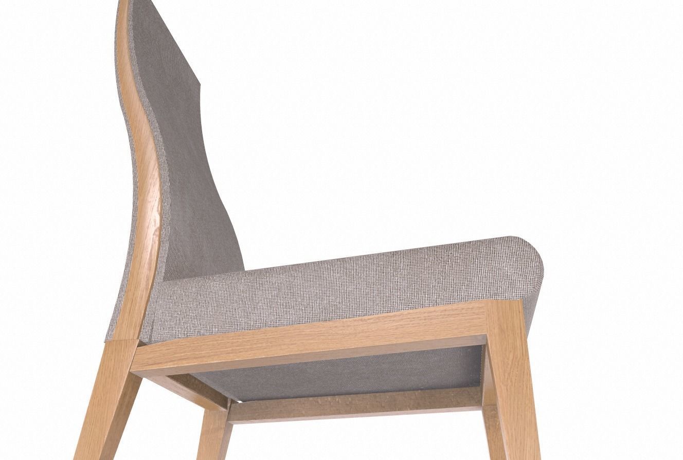 Dining table and chair Low-poly 3D model_7