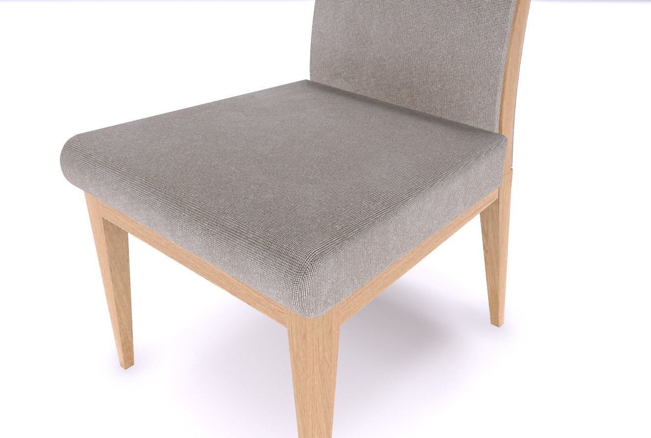 Dining table and chair Low-poly 3D model_6