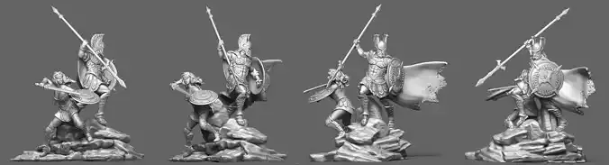Antic Justice league - 35mm scale 3D print model