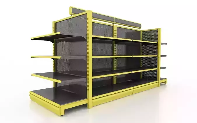 Shelf 3D model 9 in supermarket