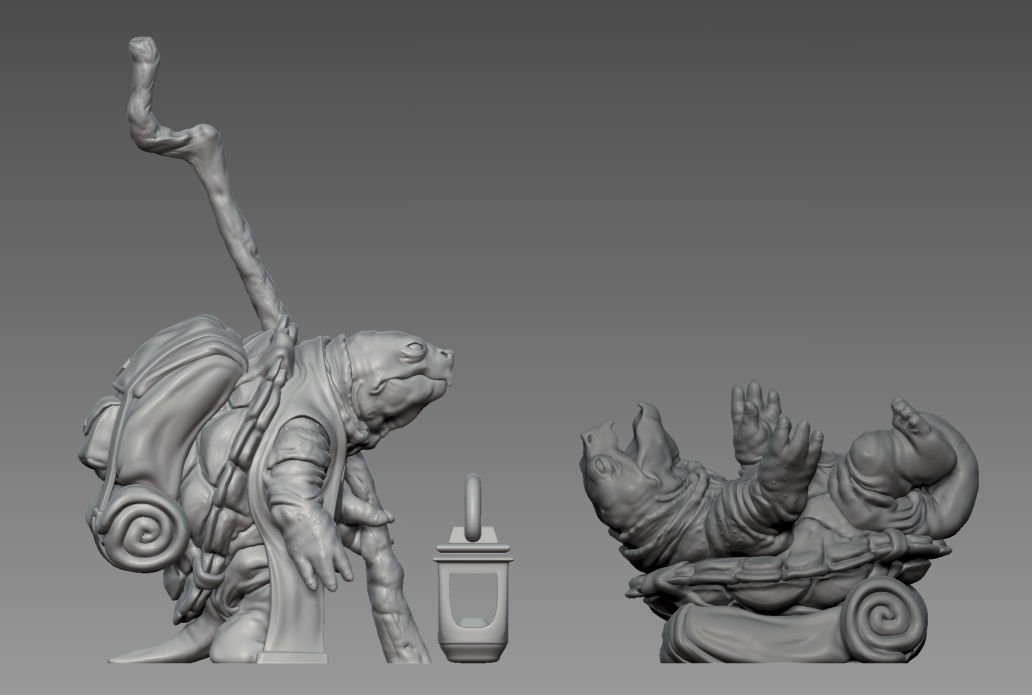Turtle Traveller - 3D printable character 3D print model_4