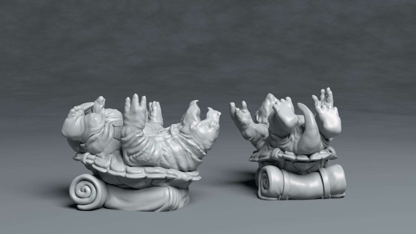 Turtle Traveller - 3D printable character 3D print model_2