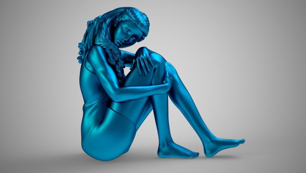 Alone Girl 3D print model_11
