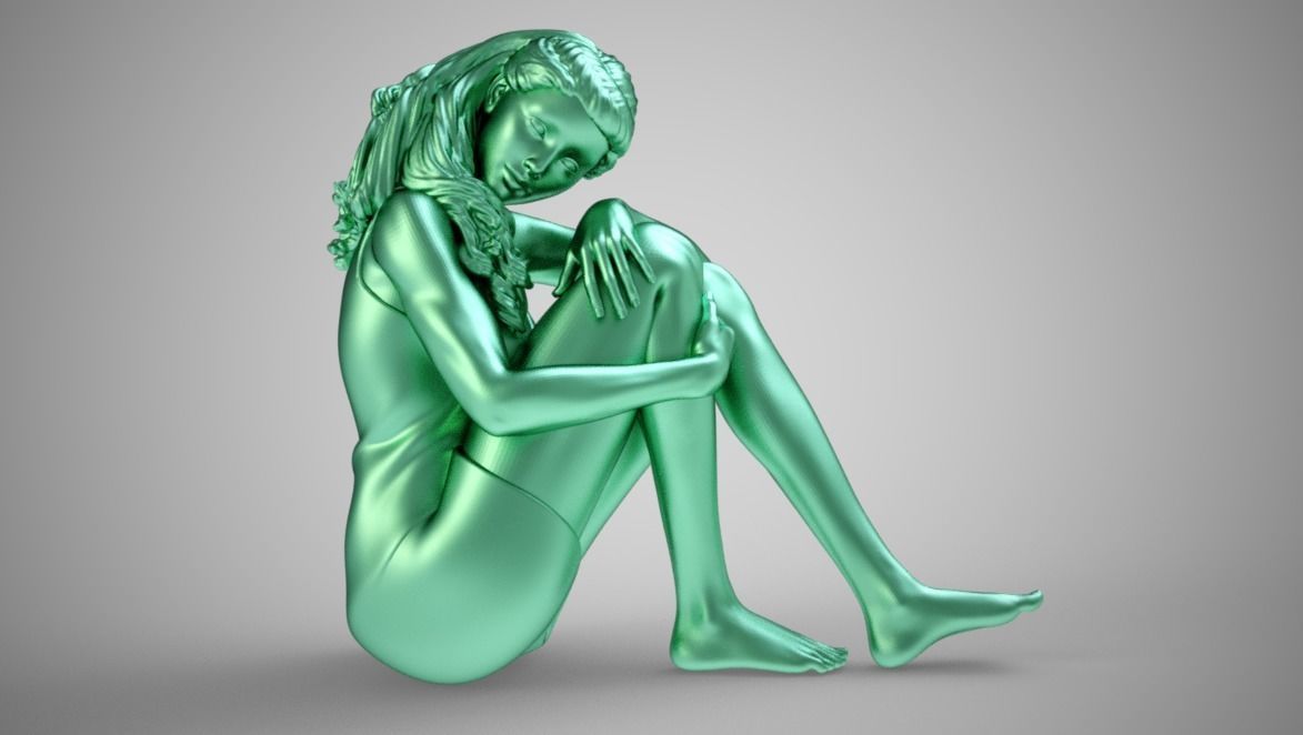 Alone Girl 3D print model_12