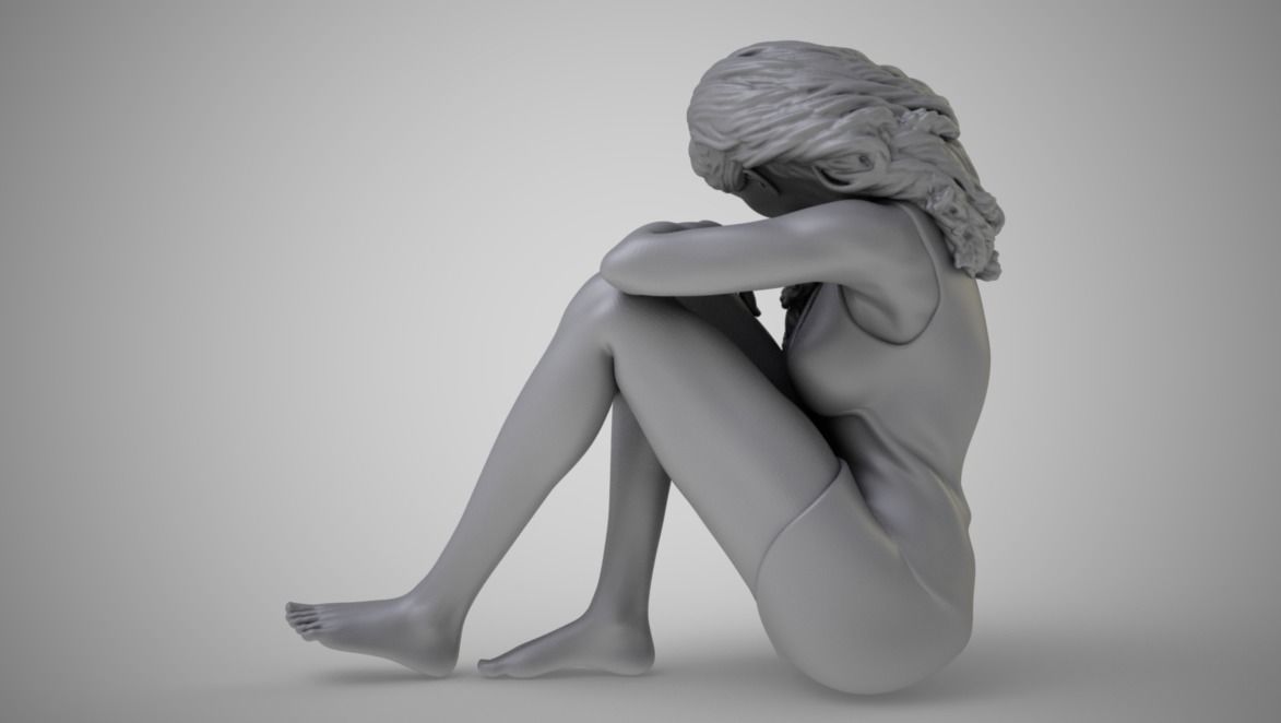 Alone Girl 3D print model_3