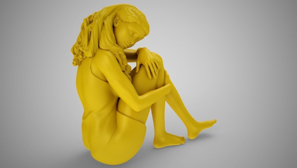Alone Girl 3D print model_7