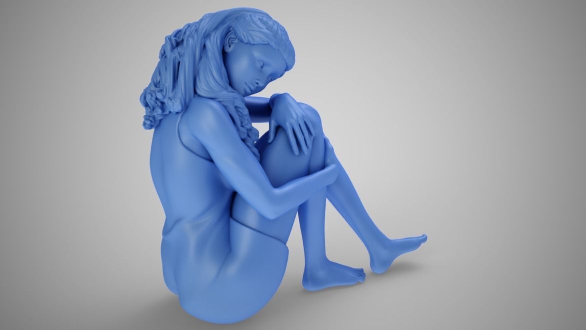 Alone Girl 3D print model_6