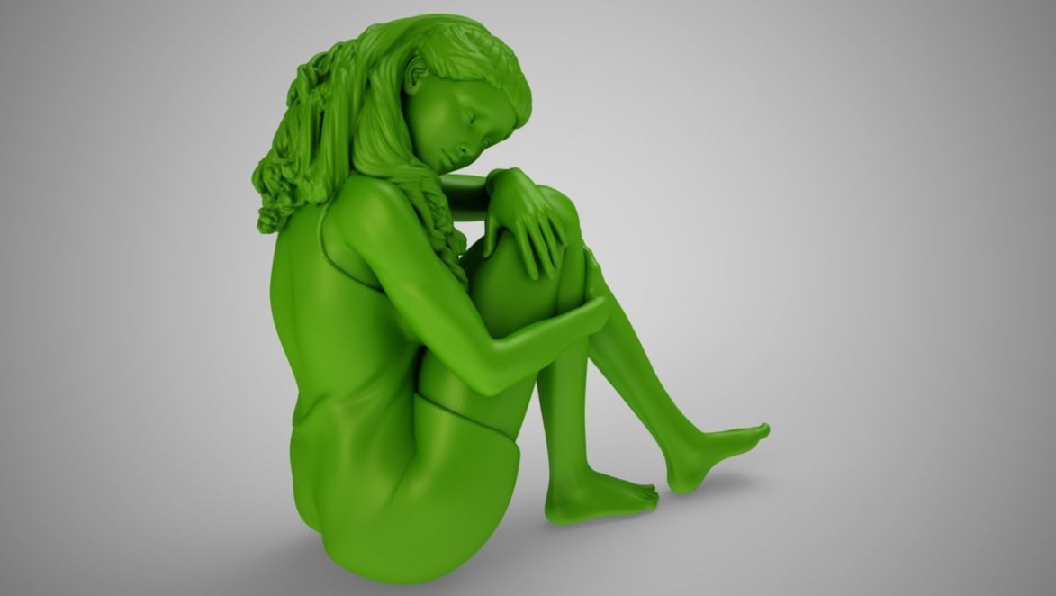 Alone Girl 3D print model_5