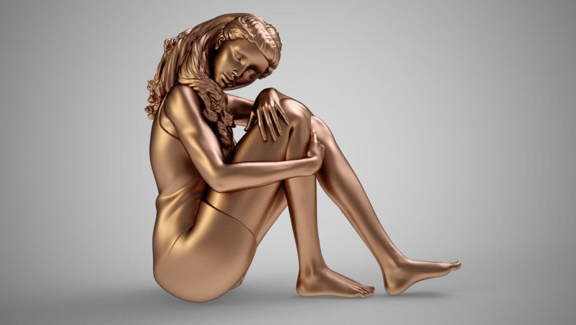 Alone Girl 3D print model_8