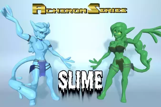 Acheron Slime Nude Low-poly 3D model