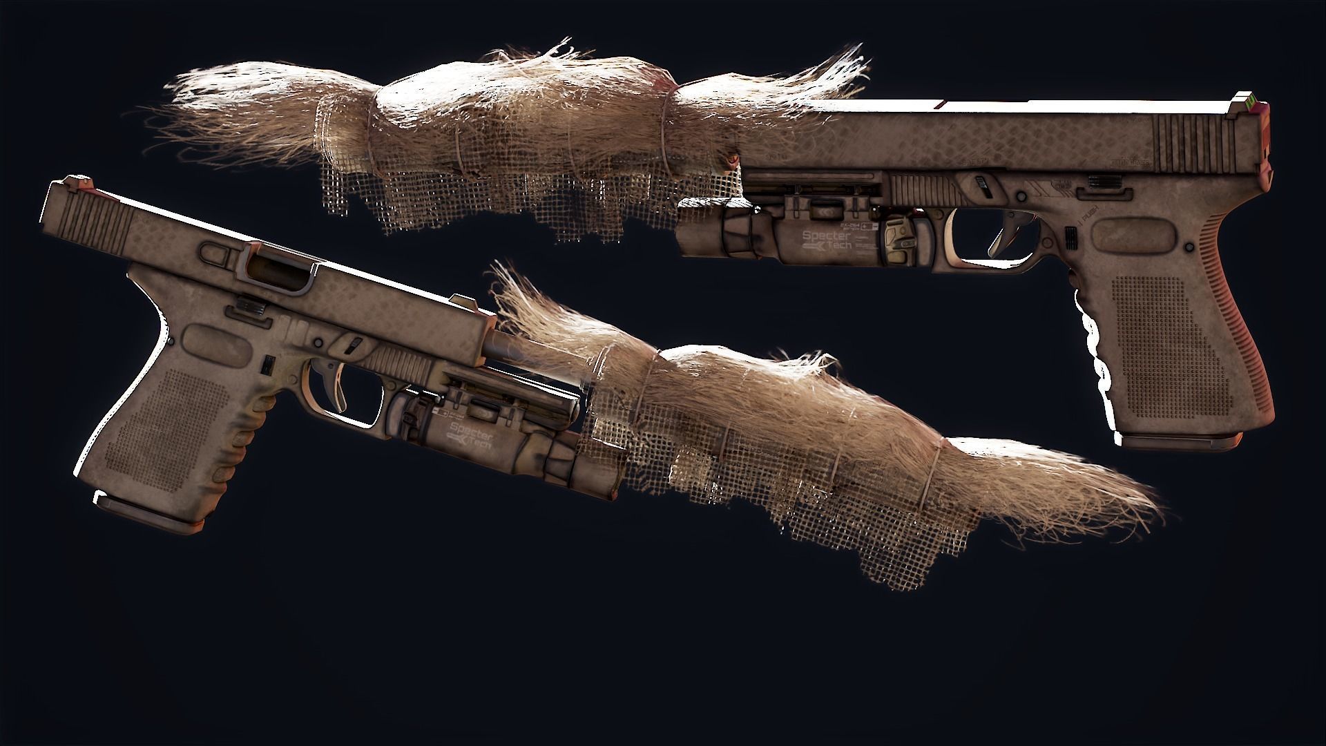 GameReady Modern Pistol Low-poly 3D model_4