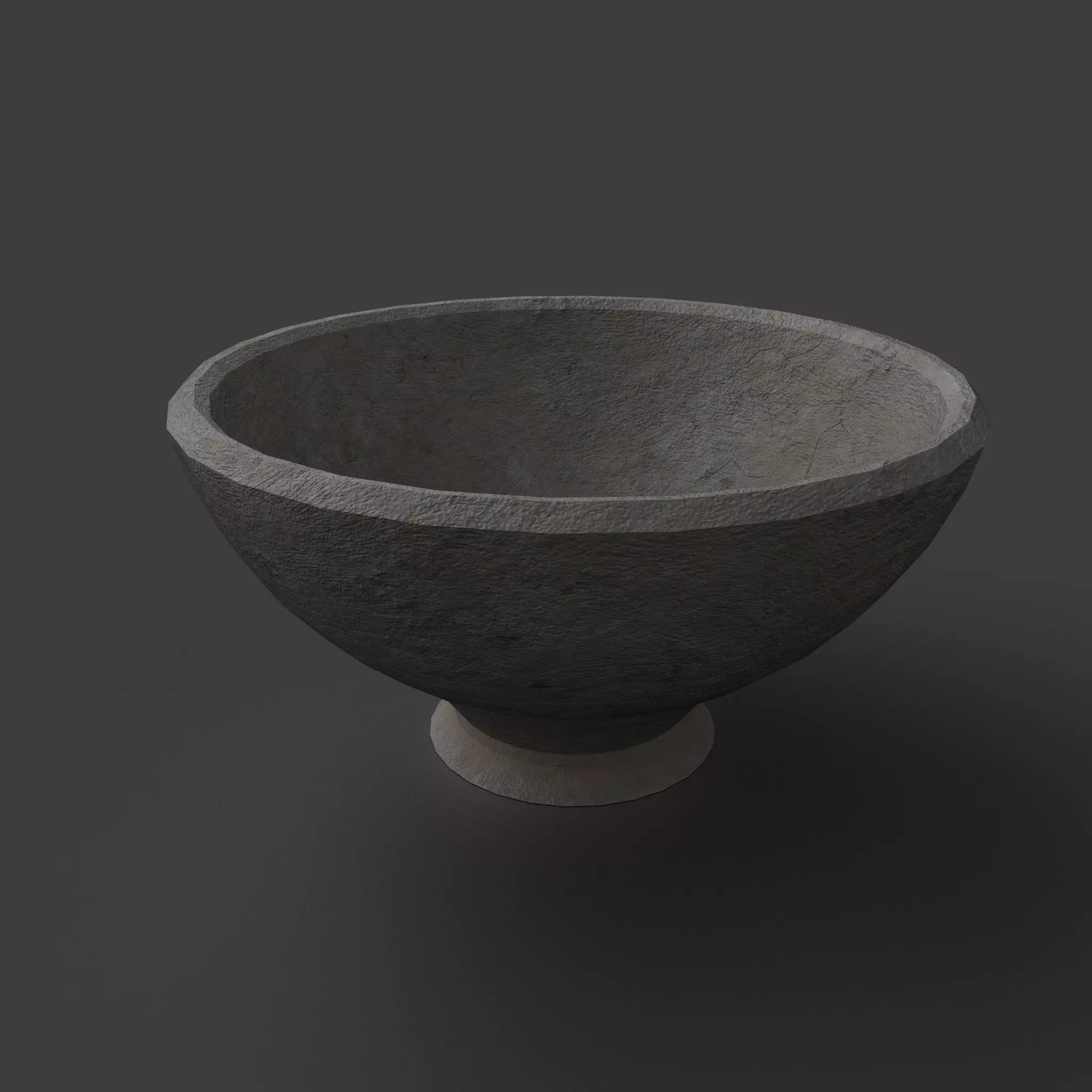 Medieval Tavern Bowl Low-poly 3D model_0