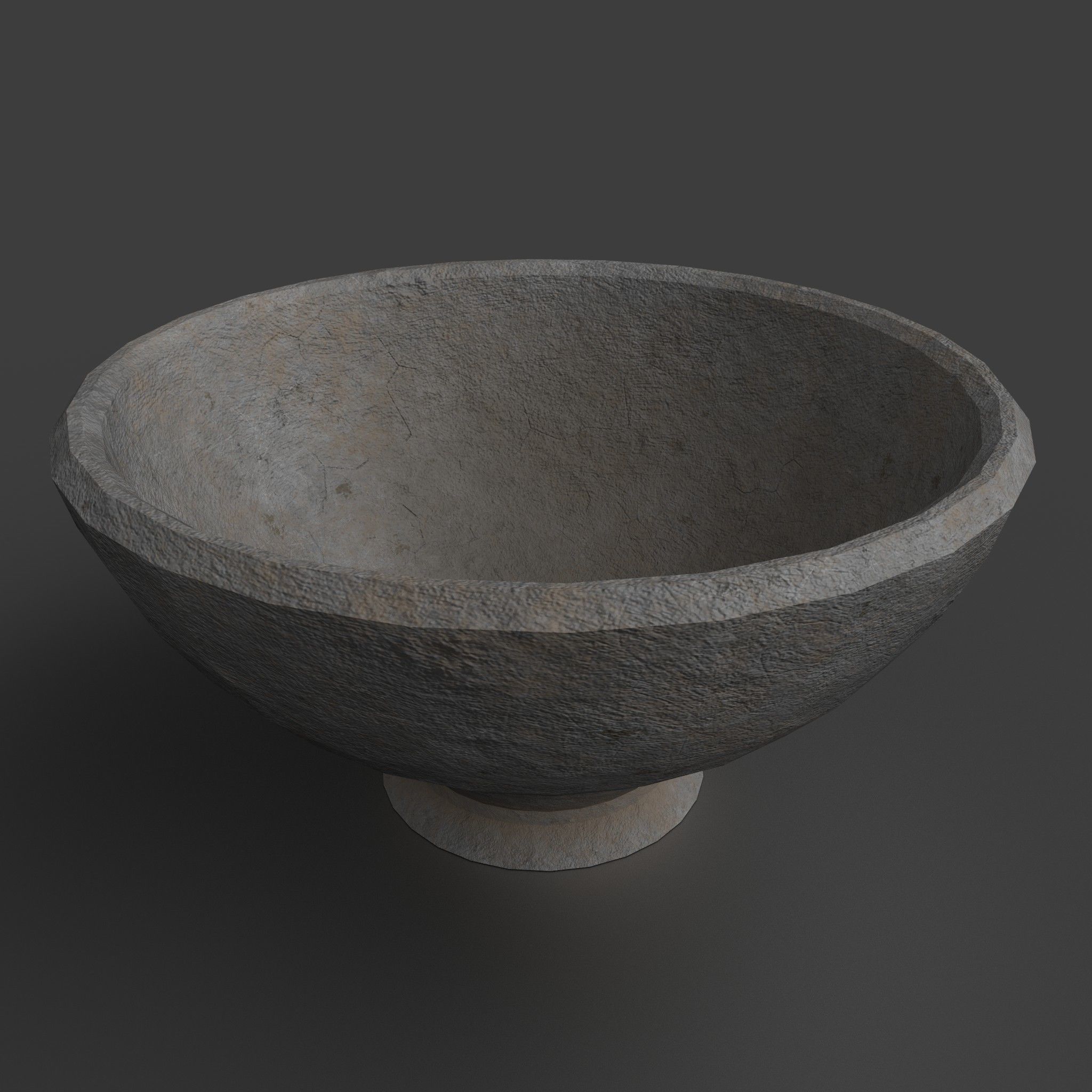 Medieval Tavern Bowl Low-poly 3D model_4