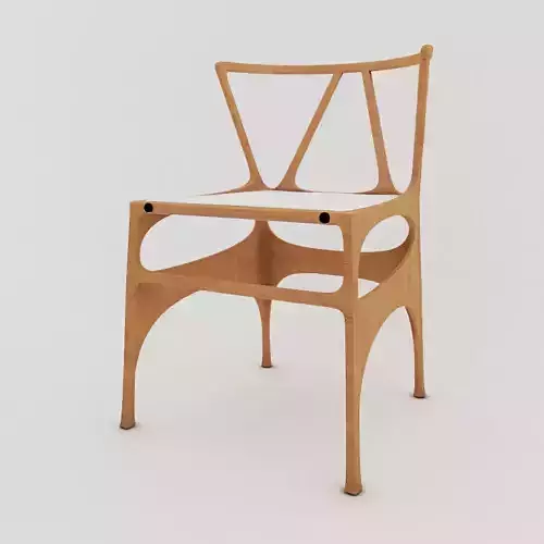Curve chair Free 3D model