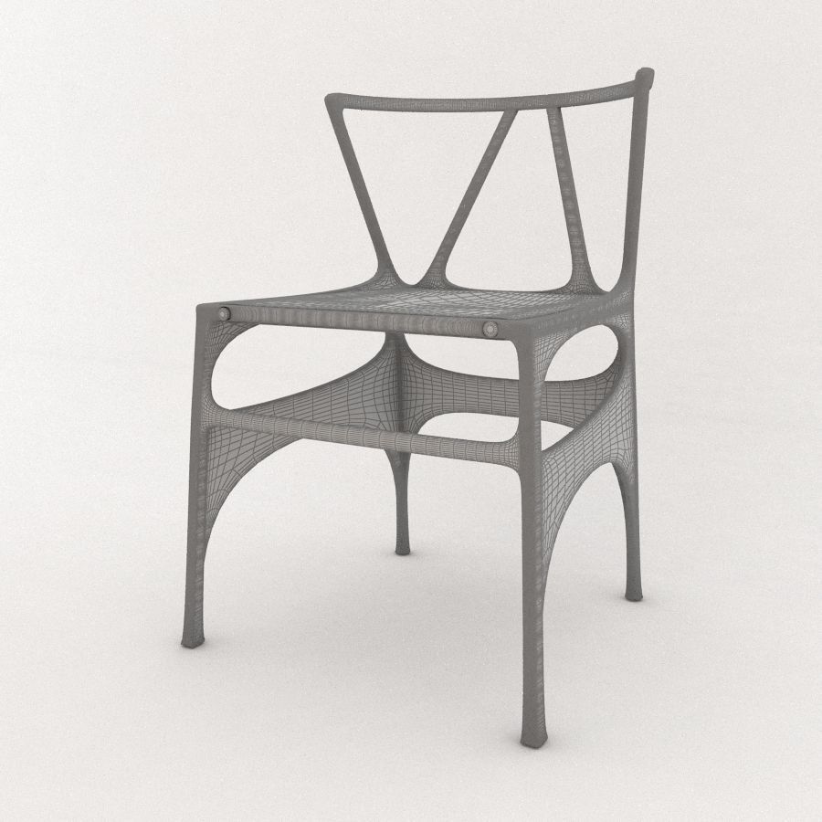Curve chair Free 3D model_2