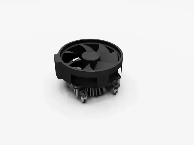 CPU Cooler Stock AMD Wraith Spire Ryzen Low-poly 3D model