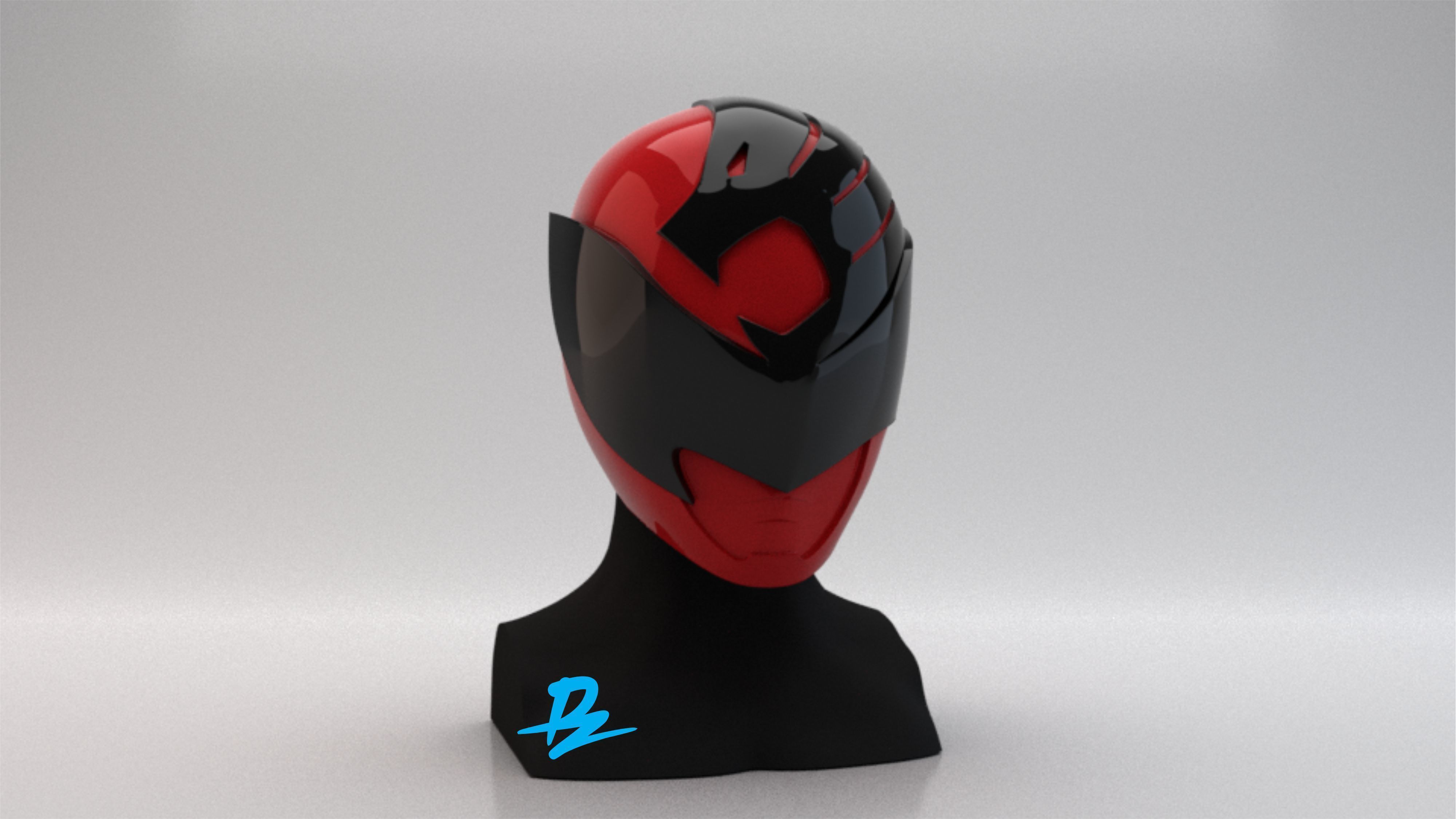 Mask Kyuranger Sishi Red 3D print model_1