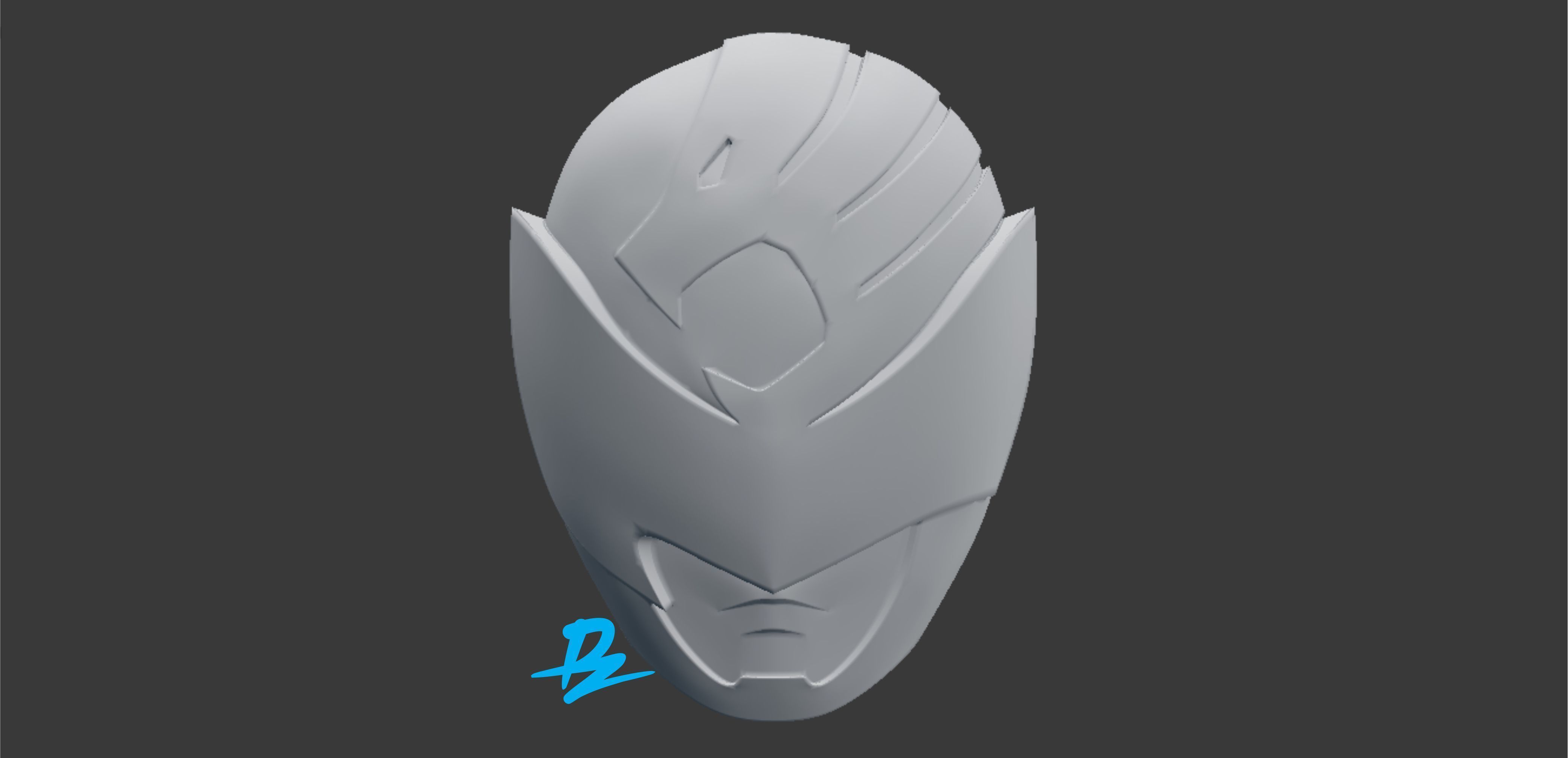 Mask Kyuranger Sishi Red 3D print model_3