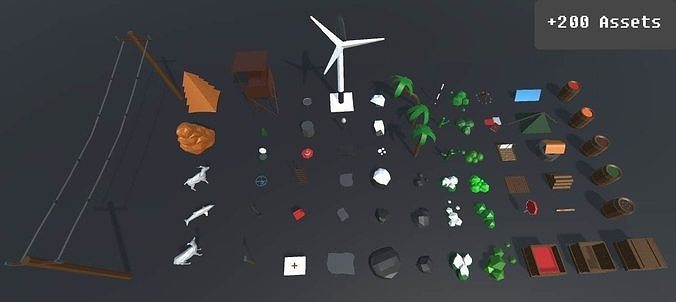 Low Poly Pack mountain with snow on top Low-poly 3D model