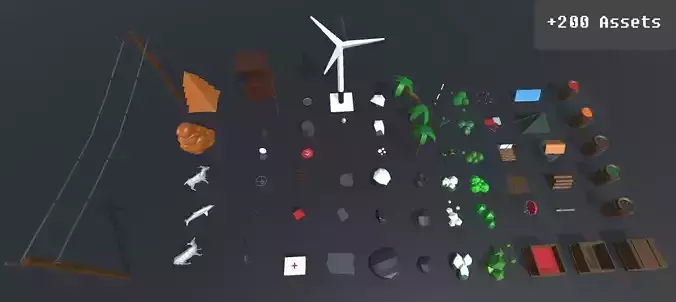 Low Poly Pack mountain with snow on top Low-poly 3D model