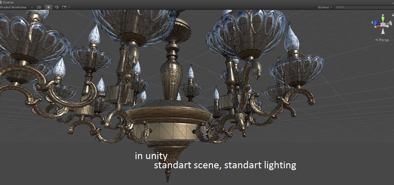 Classic Chandelier col105 gamemodel Low-poly 3D model_5