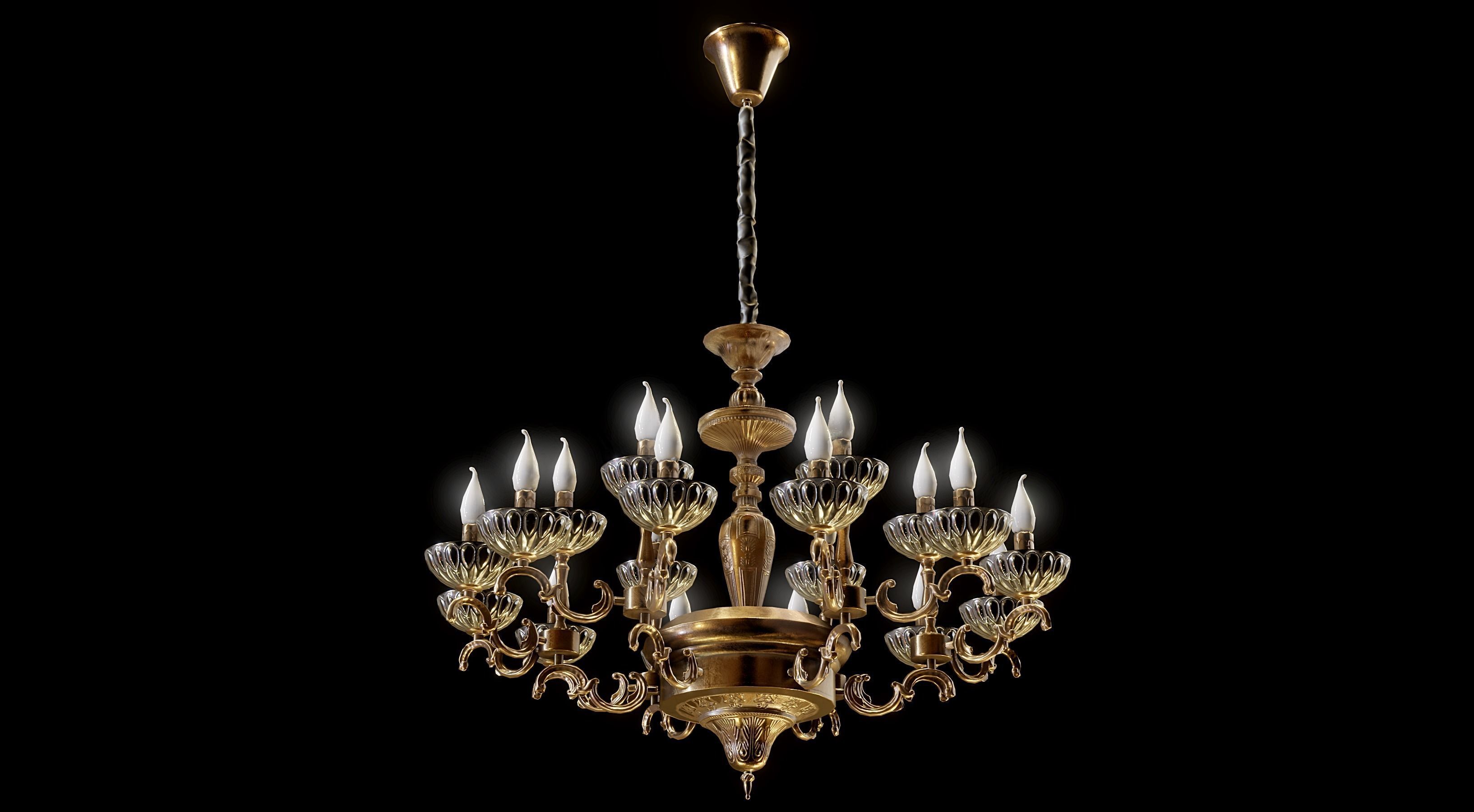 Classic Chandelier col105 gamemodel Low-poly 3D model_1