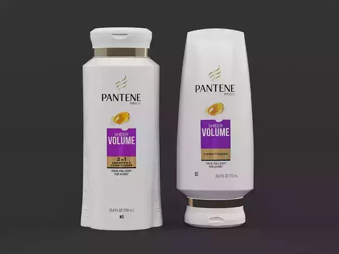 Pantene Shampoo and Conditioner 3D model