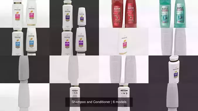Shampoo and Conditioner 3D Model Collection