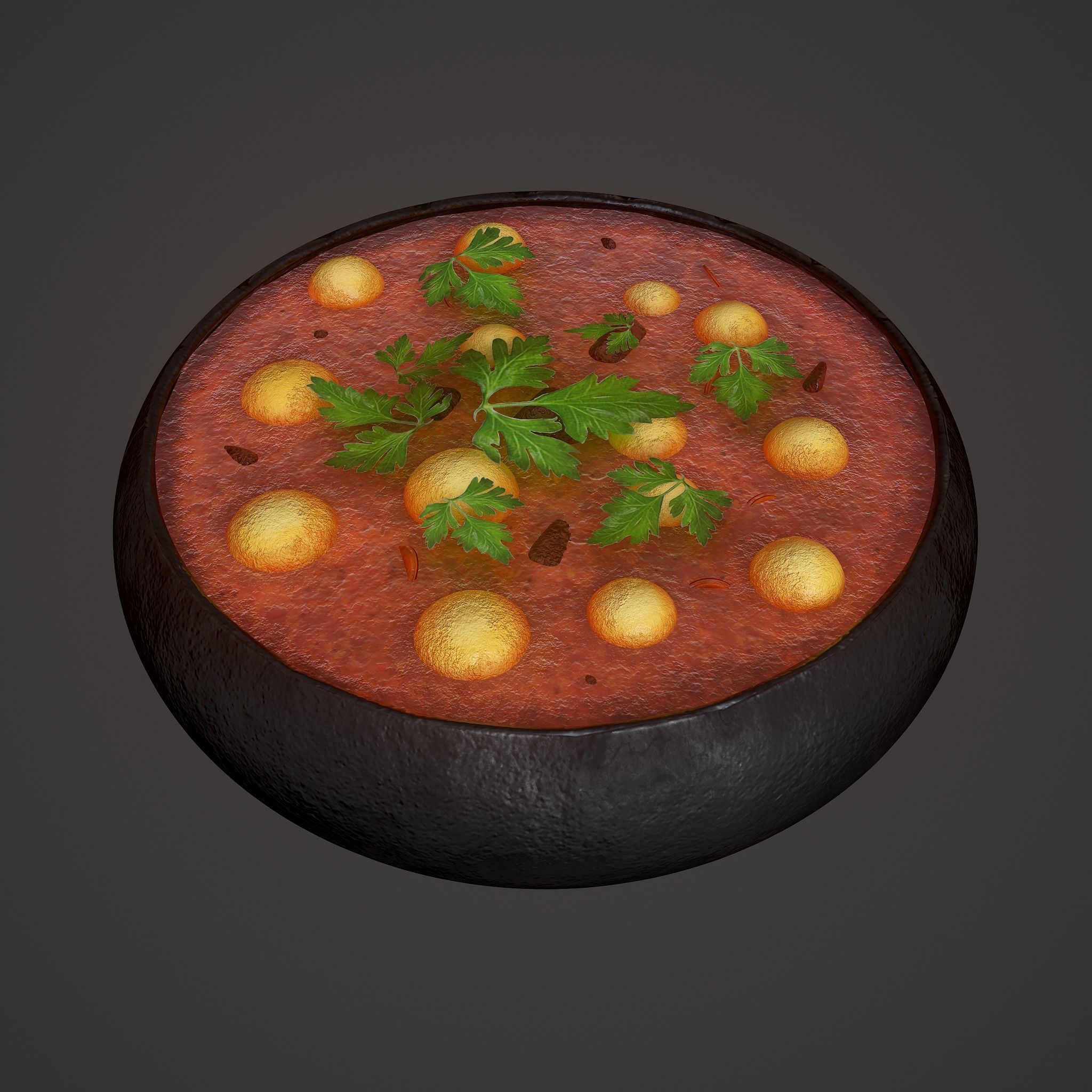 Medieval Tavern Soup Low-poly 3D model_5