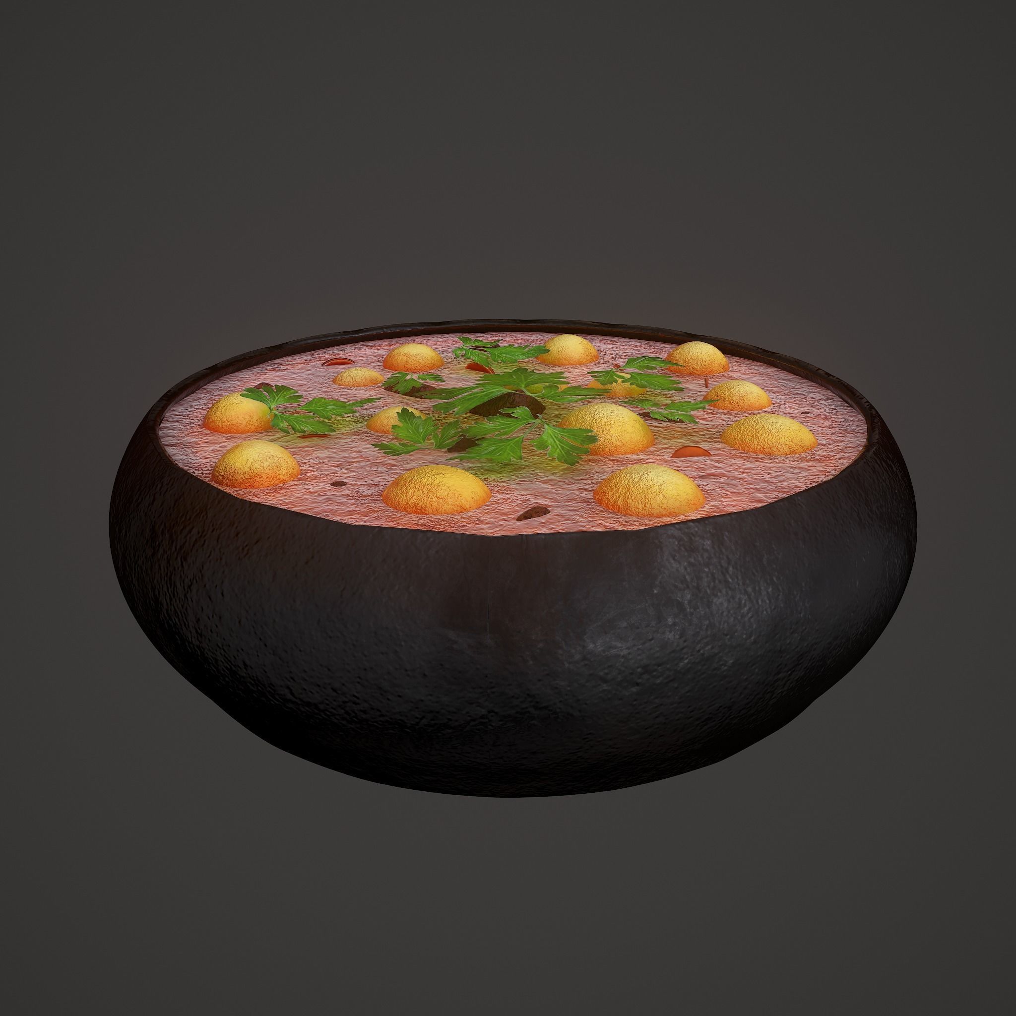 Medieval Tavern Soup Low-poly 3D model_7