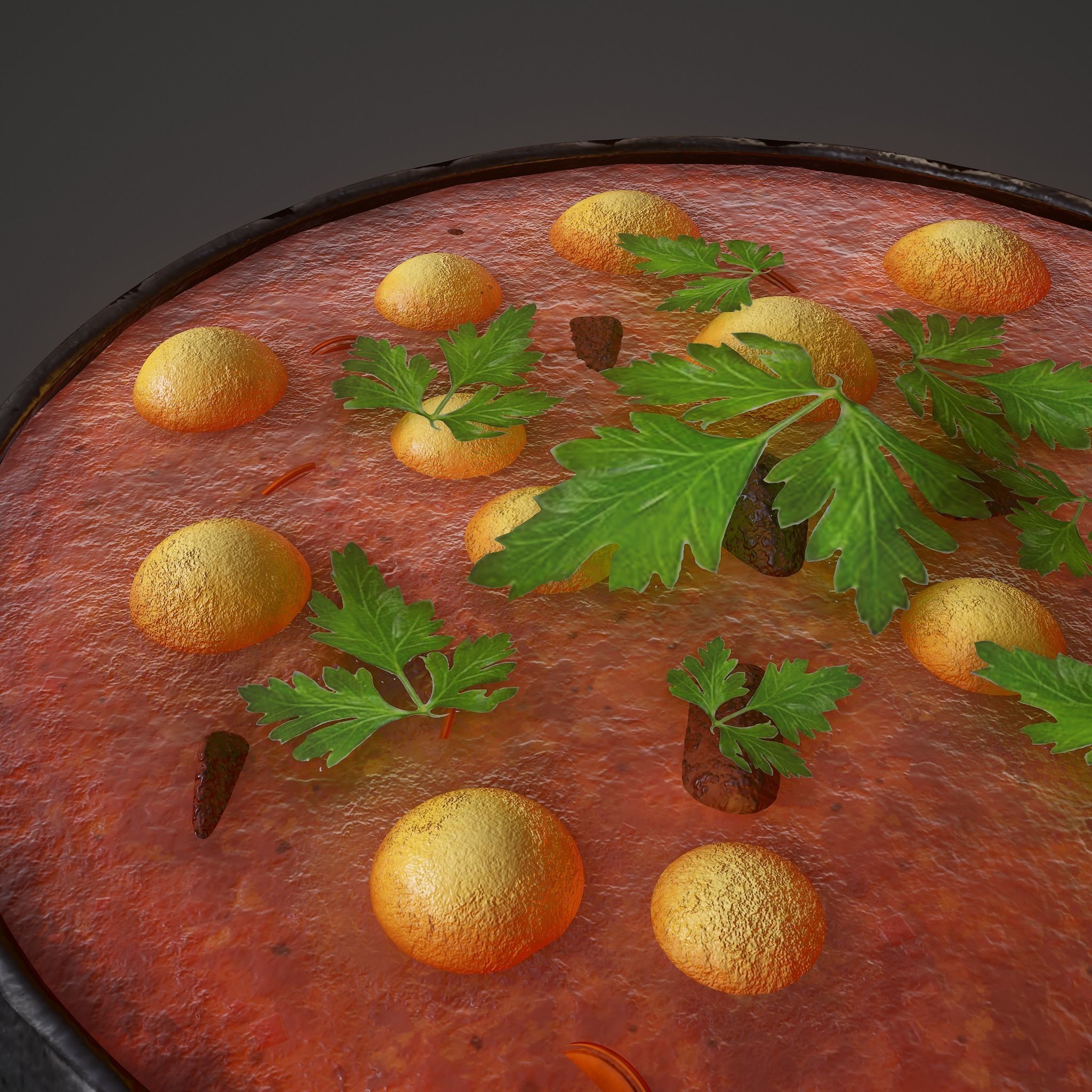 Medieval Tavern Soup Low-poly 3D model_9