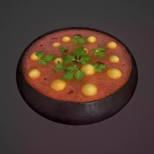 Medieval Tavern Soup Low-poly 3D model
