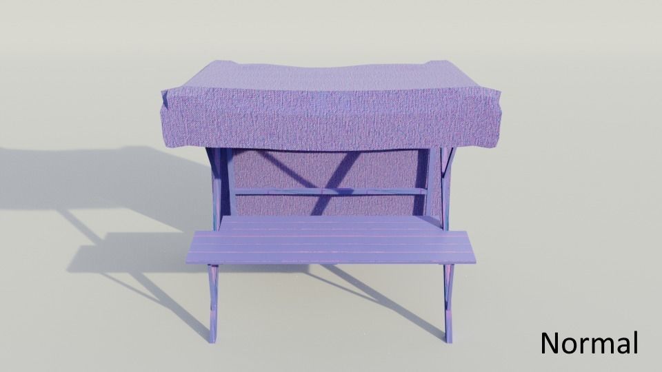 Medieval Market Stall - Low poly Low-poly 3D model_21