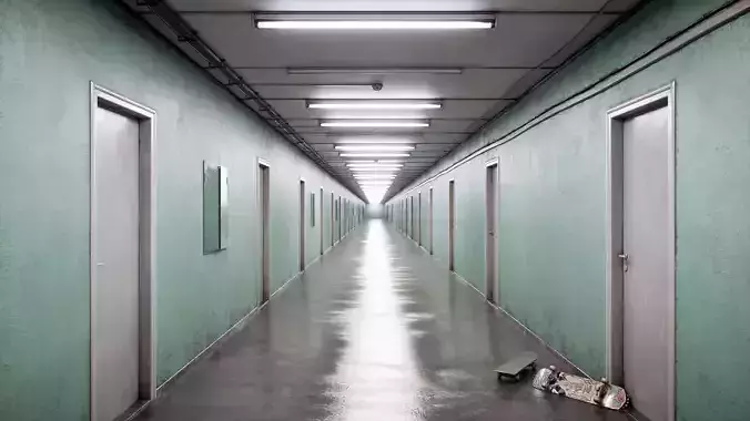 Infinite Corridor Low-poly 3D model