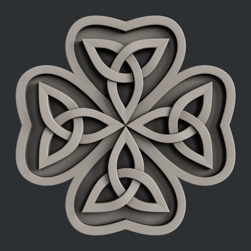 3d STL models for CNC router set celtic decors 3D model_8