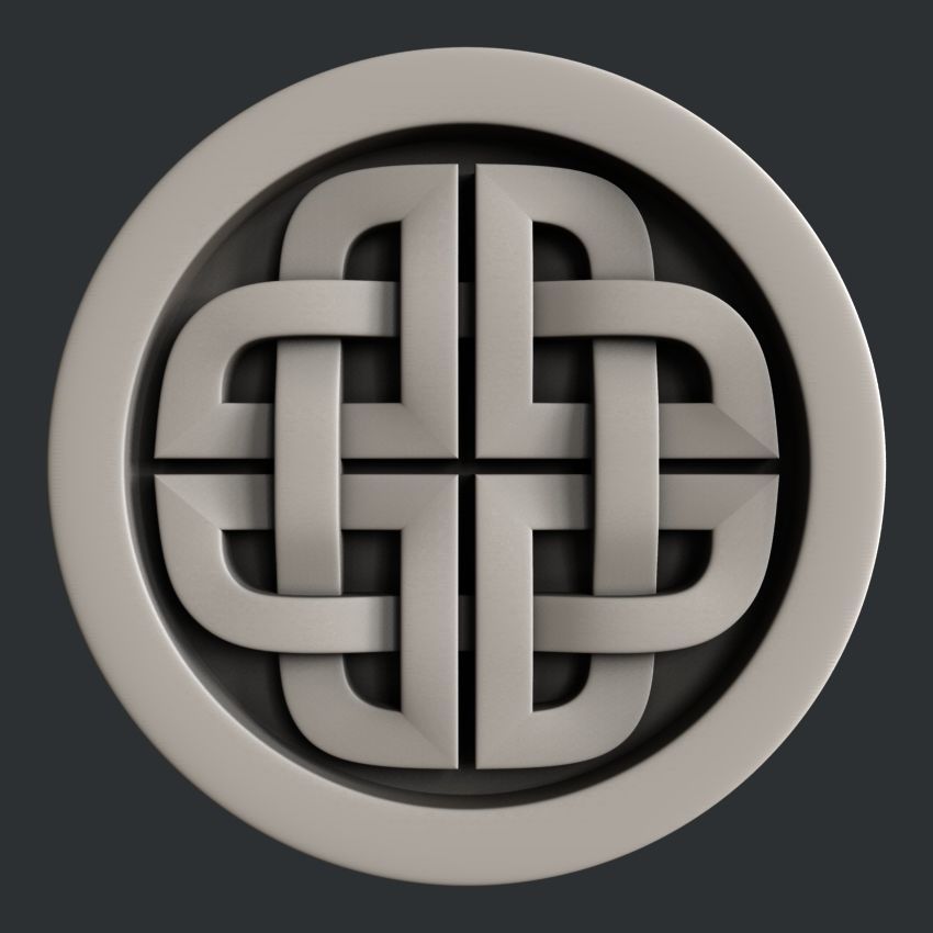 3d STL models for CNC router set celtic decors 3D model_9