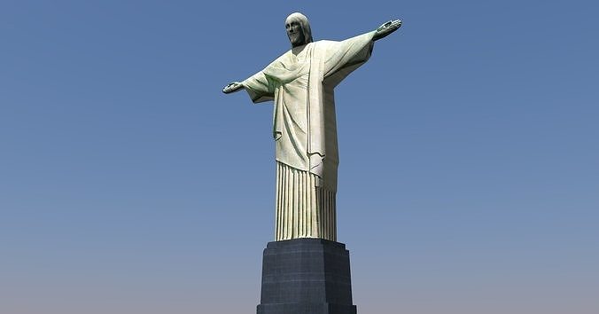 Christ the Redeemer Low-poly 3D model