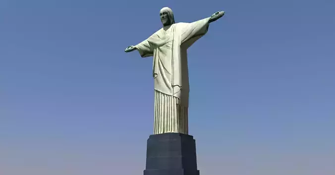 Christ the Redeemer Low-poly 3D model