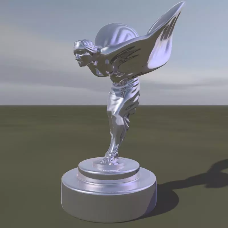 Spirit of Ecstasy - statuette of a woman 3D print model_0