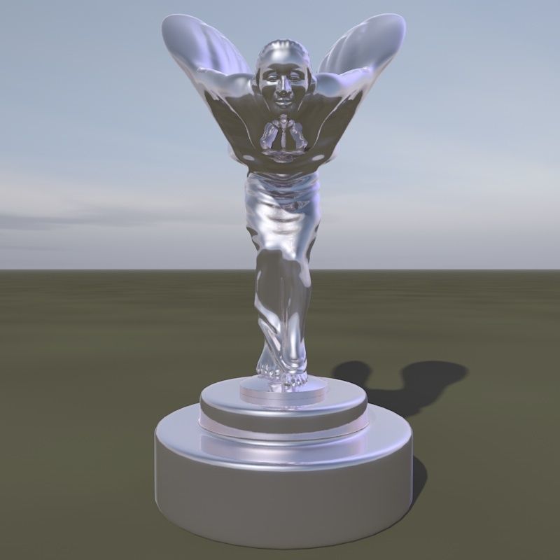 Spirit of Ecstasy - statuette of a woman 3D print model_2