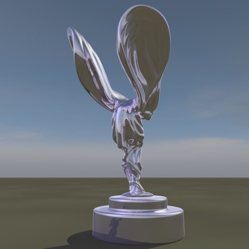 Spirit of Ecstasy - statuette of a woman 3D print model_5