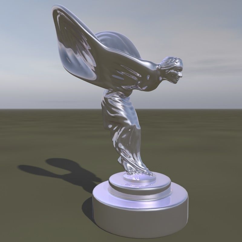 Spirit of Ecstasy - statuette of a woman 3D print model_1