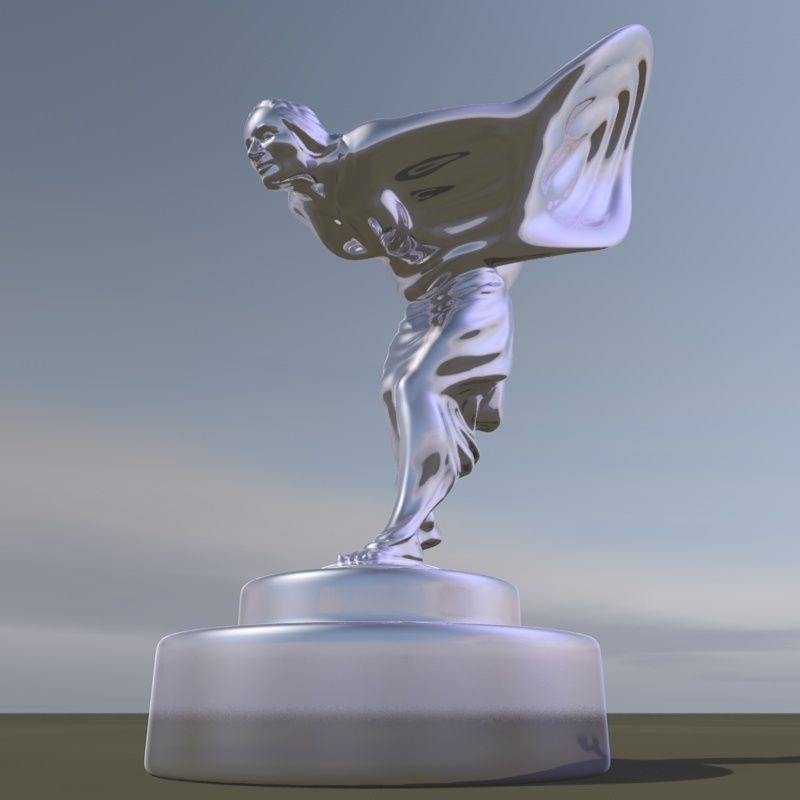Spirit of Ecstasy - statuette of a woman 3D print model_3