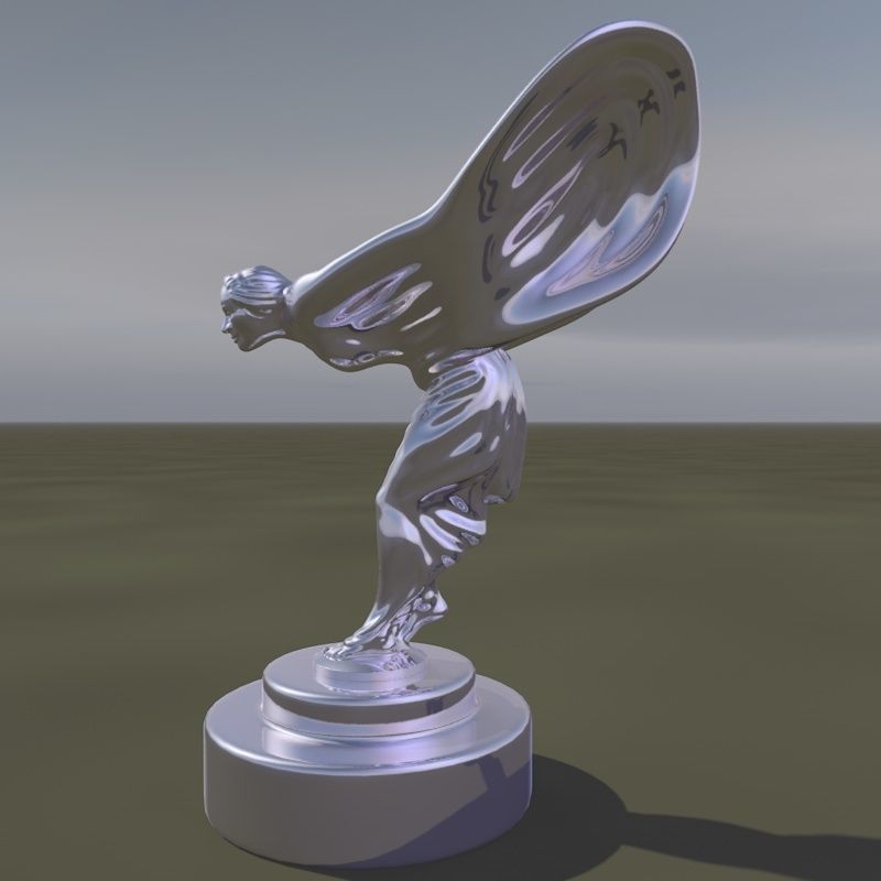 Spirit of Ecstasy - statuette of a woman 3D print model_4