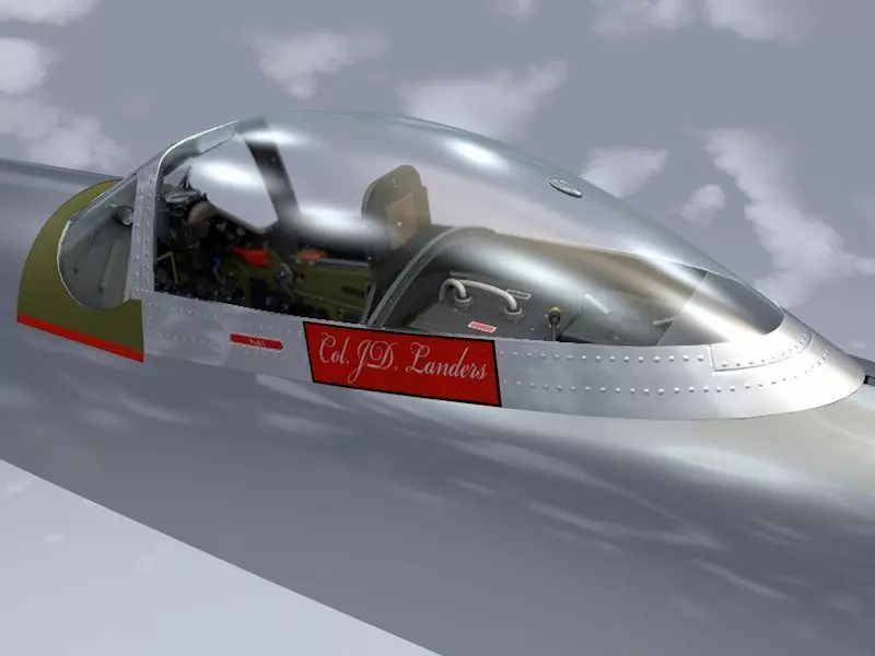 Cockpit Mustang P-51D 3D model_0