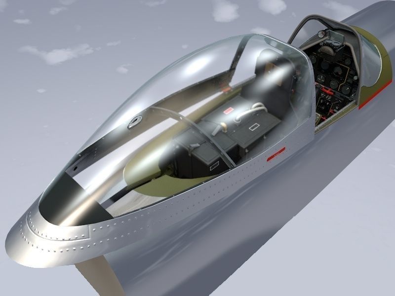 Cockpit Mustang P-51D 3D model_5