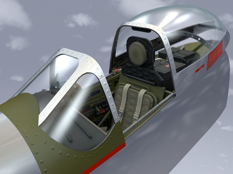 Cockpit Mustang P-51D 3D model_6