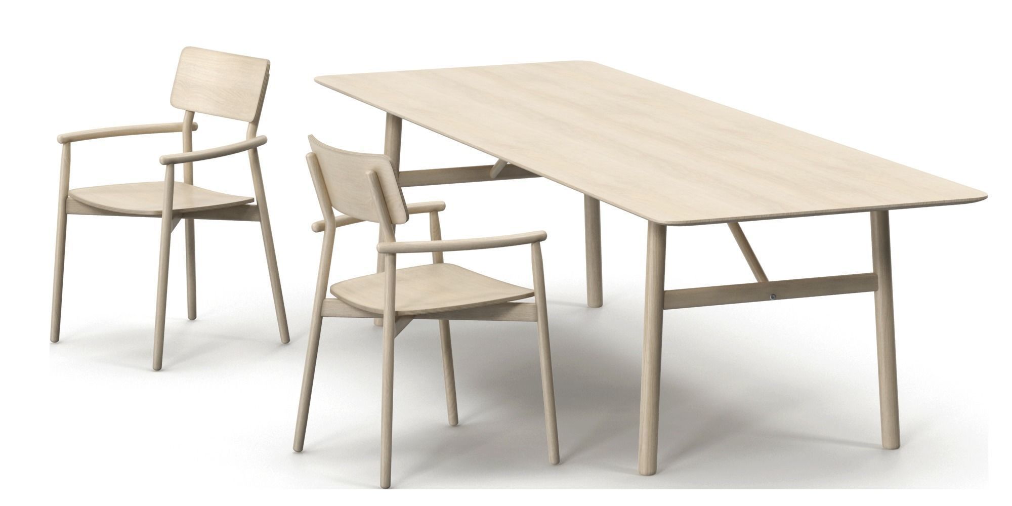 Hven armchair  Hven table models 3D model_7