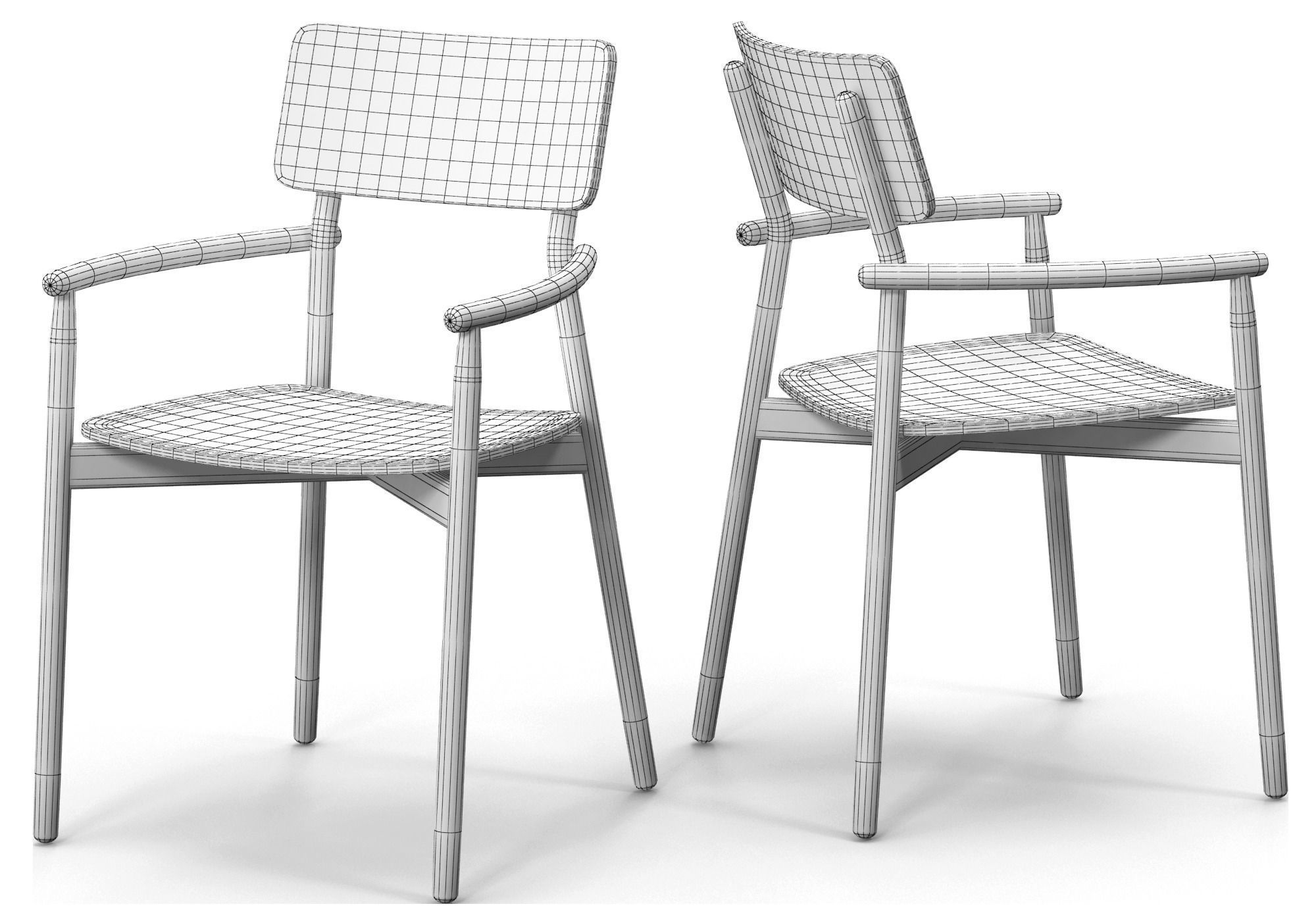 Hven armchair  Hven table models 3D model_3