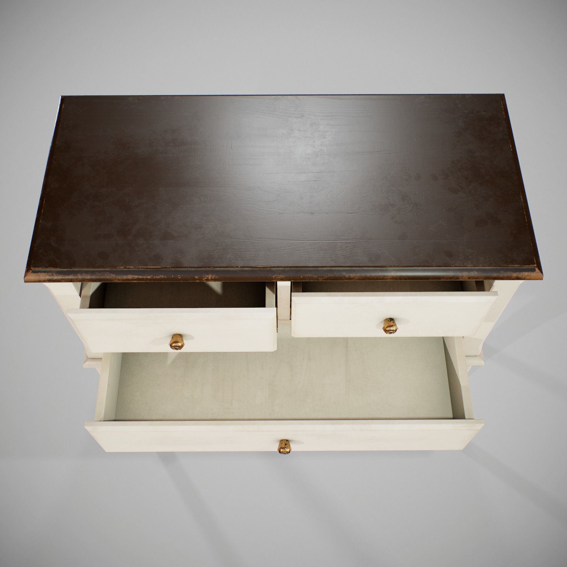 PBR Hallway Dresser Low-poly 3D model_6